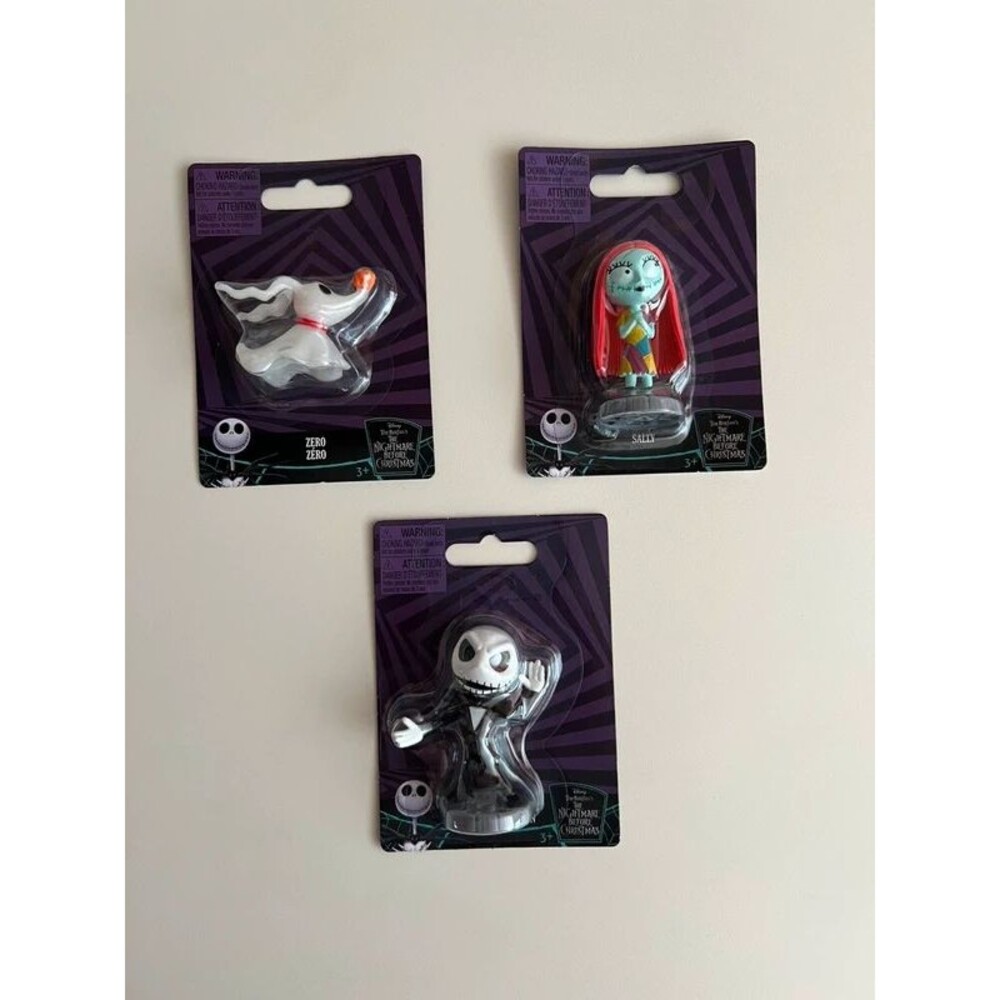 The Nightmare Before Christmas Set of 3 Figures - Sally, Jack Skellington, Zero
